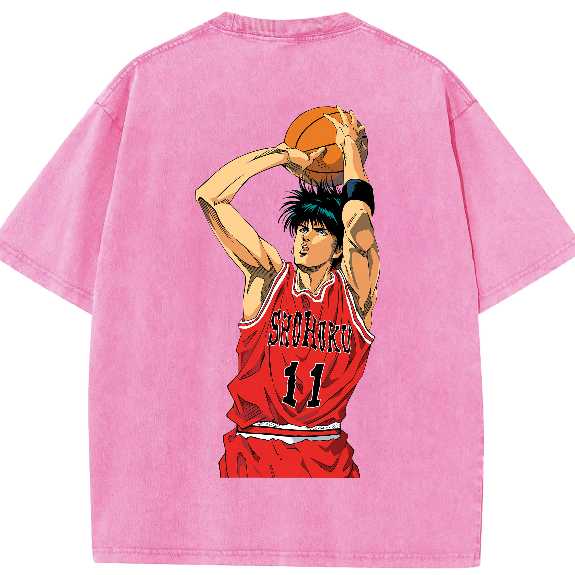 （画像用） SLAM DUNK／スラムダンク 綿100% ヴィンテージ風 半袖Tシャツ（背面プリント）